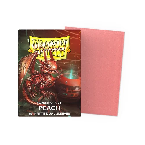 Dragon Shield - Dual Matte Sleeves - Peach (60 Sleeves - Japanese) - Jokers Lair