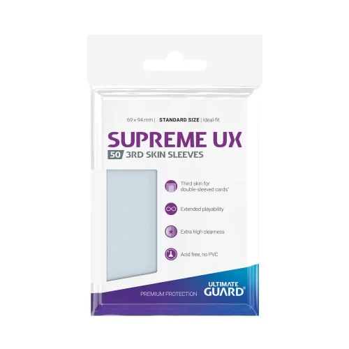 Ultimate Guard - Supreme UX 3rd Skin Sleeves - Standard Size Transparent (50) - Jokers Lair