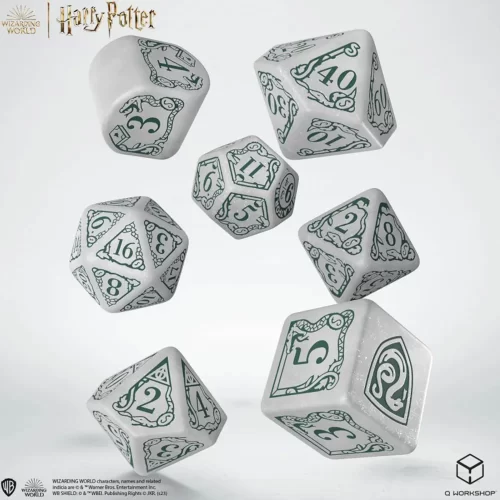 Q-Workshop - Set 7 Dadi - Harry Potter Slytherin (White)