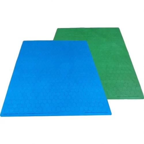 Chessex - Tappetino da Gioco Reversibile - Esagoni (60 x 66 cm) - Blu-Verde - Jokers Lair