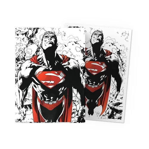 Dragon Shield - Dual Matte Art Sleeves - Superman Core Red-White (100 Sleeves - Standard) - Jokers Lair